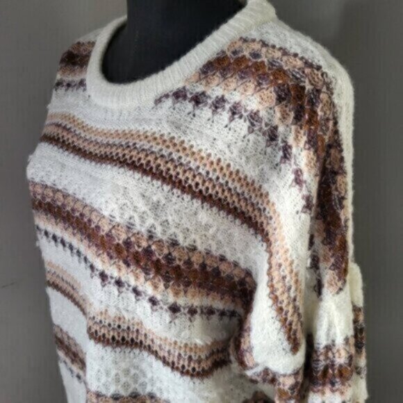 DEX Drop Shoulder Puff Sleeve Knit Sweater  Sz XL - Picture 6 of 15